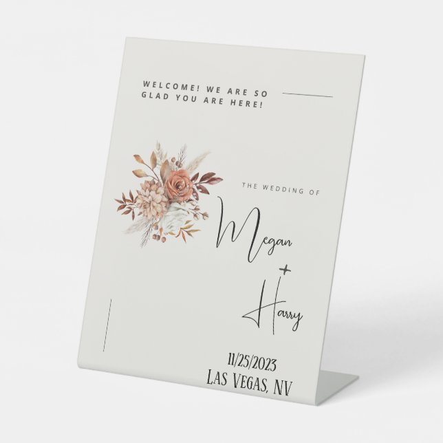 Signe De Table Nous Sommes Tellement Heureux De Votre Mariage Per (Recto)