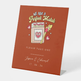Signe De Table Nous Sommes Un Match Parfait S'Il Vous Plaît Prend