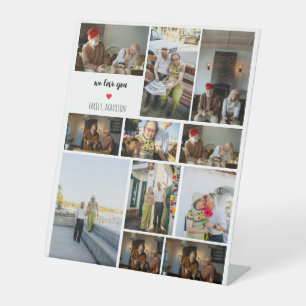 Signe De Table Nous vous aimons Collage de photos de famille pers