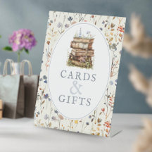Nouveau chapitre baby shower fleurs sauvages carte