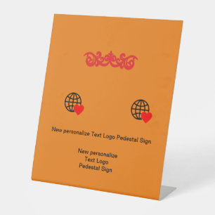 Signe De Table Nouvelle personnalisation Logo Texte Signal Pedest