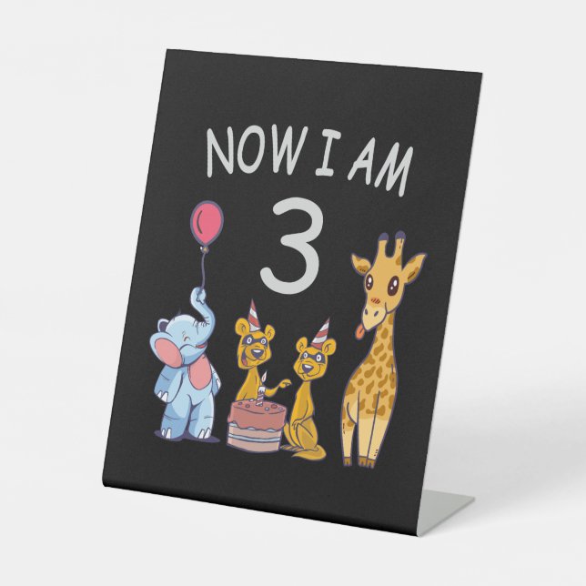 Signe De Table Now I le 3e jour du Birthday (Recto)