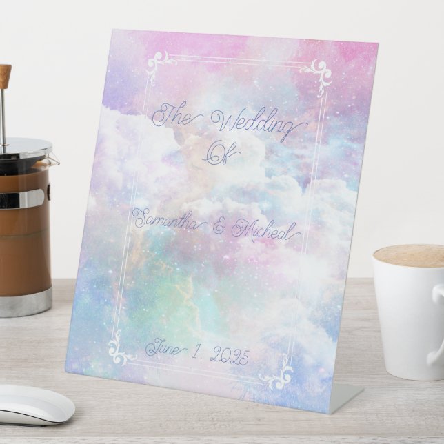 Signe De Table Nuages et étoiles de rêve Mariage (In SItu)