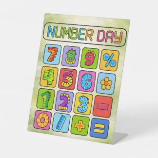 Signe De Table Number Day Math Icons Calculator Design