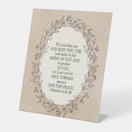 Signe De Table Numbers 6:24–26 The Lord Bless You Neutral Vintage