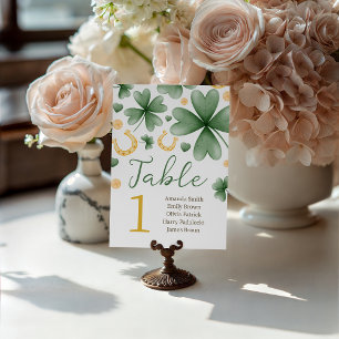 Signe De Table Numéro de table Baby Shower Lucky Charm