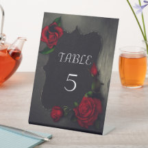 Numéro de table d'anniversaire d'amour gothique no