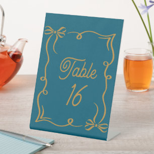 Signe De Table Numéro de table de mariage en acrylique sur socle