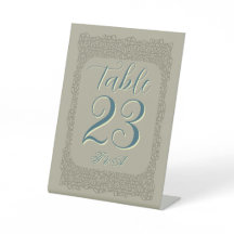 Numéro de table de mariage marron vintage personna