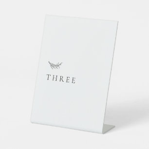 Signe De Table Numéro de table de mariage simple et élégant