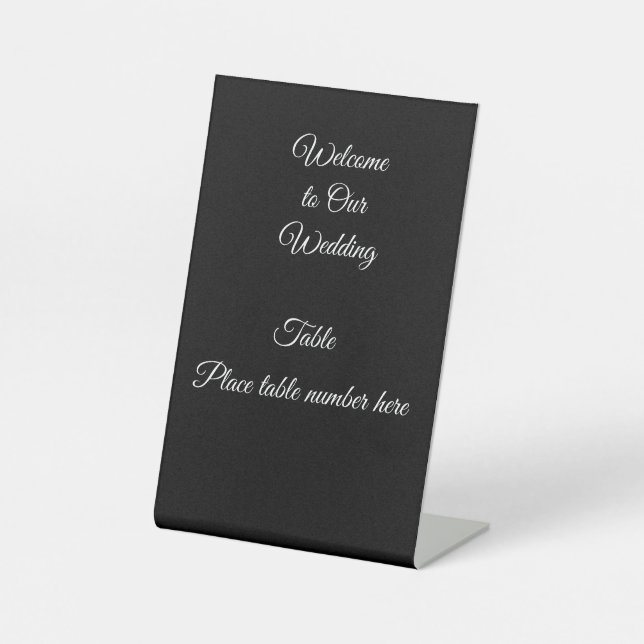 Signe De Table Numéro de table de réception de mariage (Recto)