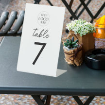 Numéro de table minimaliste moderne Logo d'entrepr