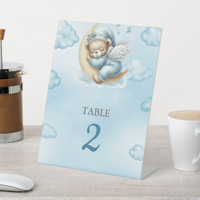 Signe De Table Numéro de table Oh Baby Teddy Bear (In SItu)