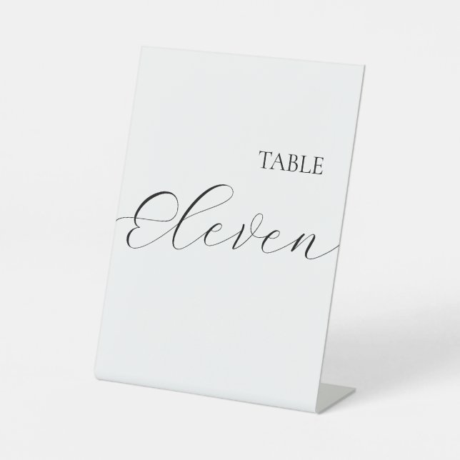 Signe De Table Numéro de table simple onze  (Recto)