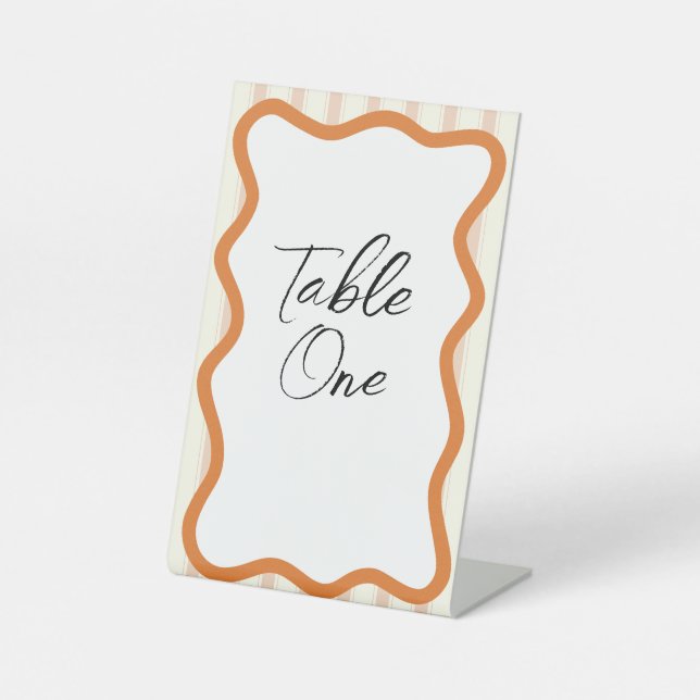 Signe De Table Numéro de tableau mariage Daffodique (Recto)