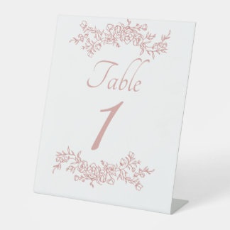 Signe De Table Numéro de tableau Simple Minimaliste