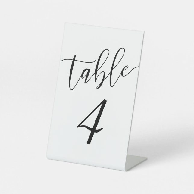 Signe De Table Numéros de table de script mariage (Recto)