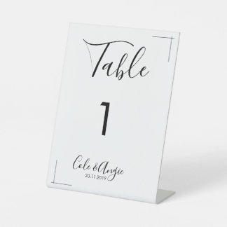 Signe De Table Numéros minimalistes des tableaux Mariages - Bordu