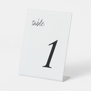 Signe De Table Numéros simples minimalistes de Mariage
