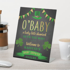 Signe De Table O'Baby St. Patrick's Day Baby shower Bienvenue