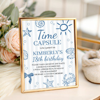 Signe De Table Ocean Animals Time Capsule Table Sign