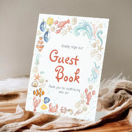 Signe De Table Ocean Beach She Is Catch Bridal Shower Guest Book