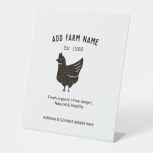 Signe De Table OEufs de poulet fermier ajouter nom année adresse