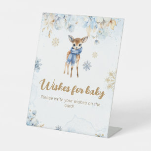 Signe De Table Oh Deer Winter Baby Boy Showings Jeu