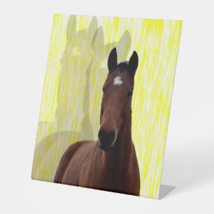 Signe De Table Ombres de cheval alezan,
