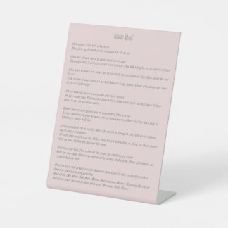 Signe De Table Only You