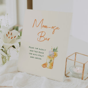 Signe De Table Orange Citrus Mom-osa Bar Baby shower Boissons