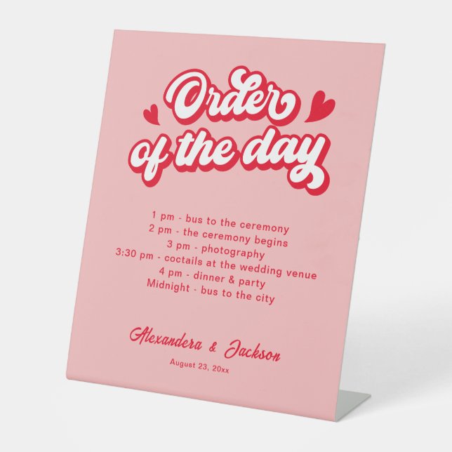 Signe De Table Ordre du jour (Recto)