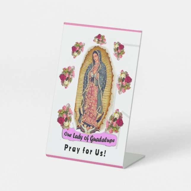 Signe De Table Our Lady of Guadalupe Folded Greeting Card (Recto)