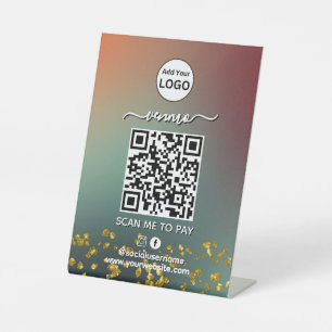 Signe De Table Paiement du code QR Venmo Analyser pour payer le