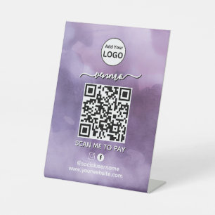 Signe De Table Paiement du code QR Venmo Analyser pour payer le