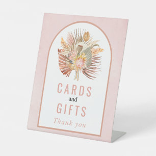 Signe De Table Palmier séché, pampas herbe douce rose mariage