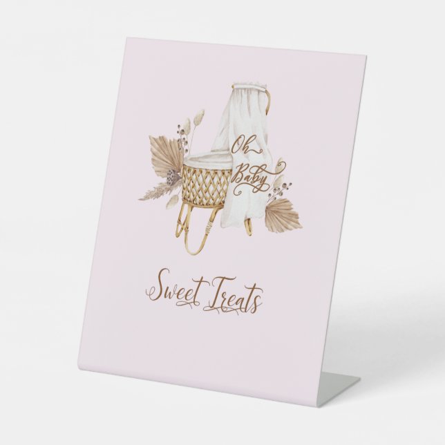 Signe De Table Pampas rose Grass Sweet Traitements Signé II (Recto)