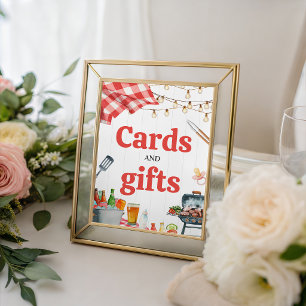 Signe De Table Pancarte cartes et cadeaux Baby-Q Gingham