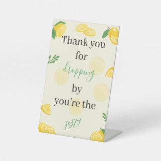 Signe De Table Pancarte de cadeau de fête au citron
