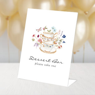 Signe De Table Pancarte de dessert pour thé de mariage