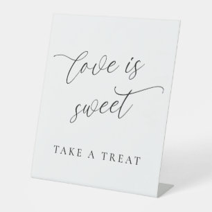Signe De Table Pancarte de piédestal de table Love Is Sweet – Des