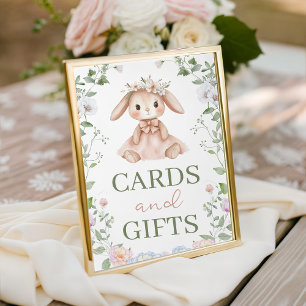 Signe De Table Pancarte de table pour cartes et cadeaux de lapin