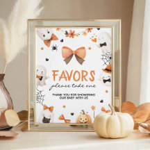 Pancarte de table pour les faveurs Little Boo 8x10