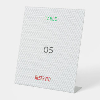 Signe De Table Pancarte de table | Réservé | Sur mesure | Événeme