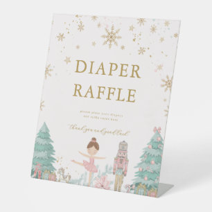 Signe De Table Pancarte de tirage au sort de couches pour Baby Sh