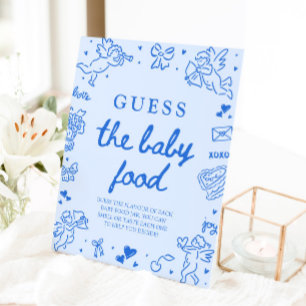 Signe De Table Pancarte devinette de nourriture pour bébé à dessi