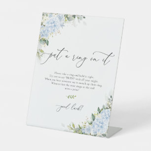 Signe De Table Pancarte Fleurie Hydrangea Bleu Mettez-Lui Une Bag