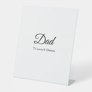Signe De Table Papa daddy ajoute nom texte cadeaux fête des pères