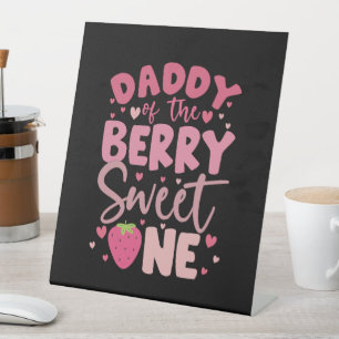 Signe De Table Papa de la douce fraise Berry Joyeux Anniversaire