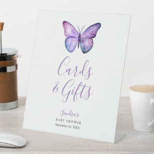 Signe De Table Papillon Baby shower Élégantes Cartes et Cadeaux